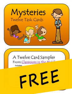 Task Card Mysteries FREE