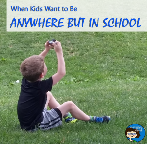 Anywhere But in School pin copy