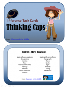 Inference Task Cards - Thinking Caps