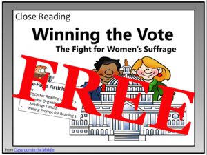 Close Reading - Winning the Vote, free