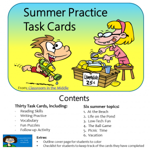 Summer Practice Task Cards