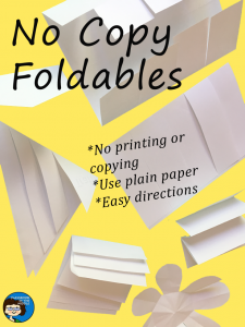 Easy foldables with no printing or copying