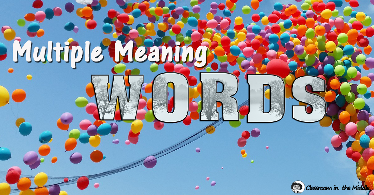 Multiple Meaning Words For The Middle Grades