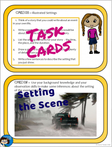 Setting the Scene Task Cards
