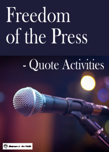 Freedom of the Press - Quote Activities
