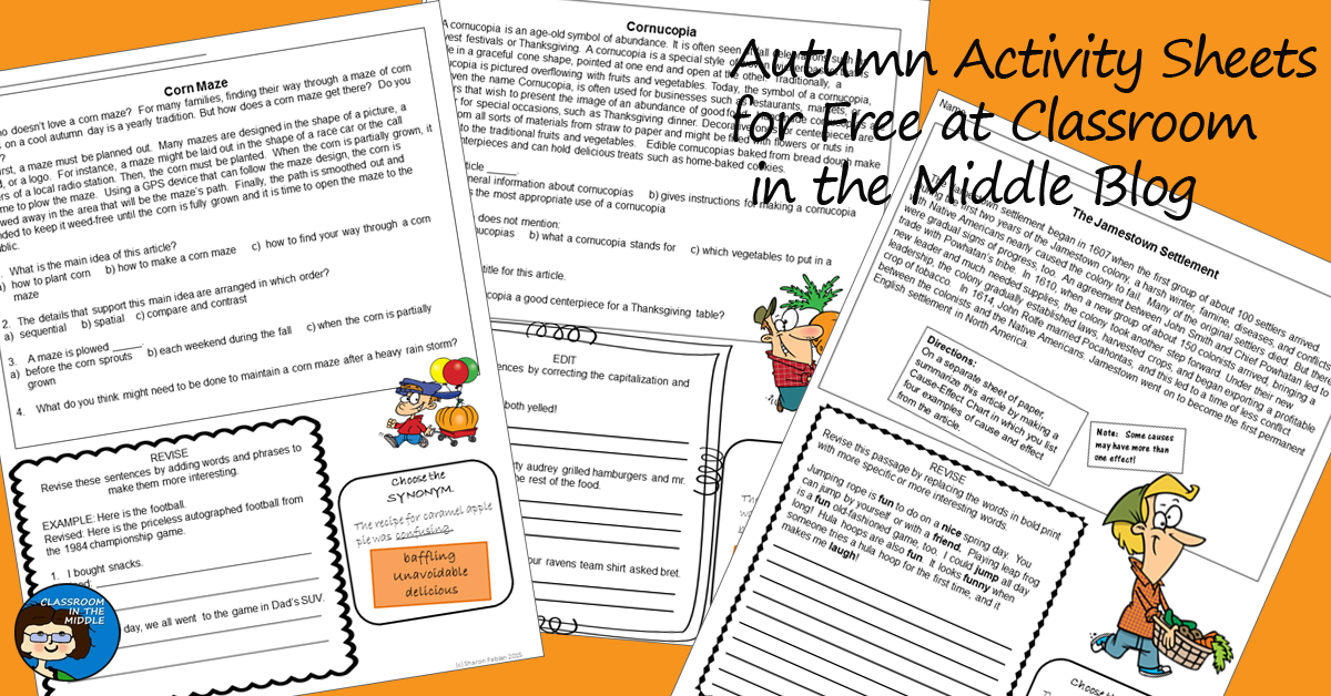 Autumn Activity Sheets for Free