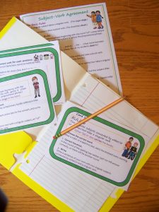 Subject-Verb Agreement Task Cards