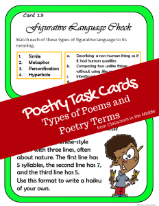 Poetry Task Cards 