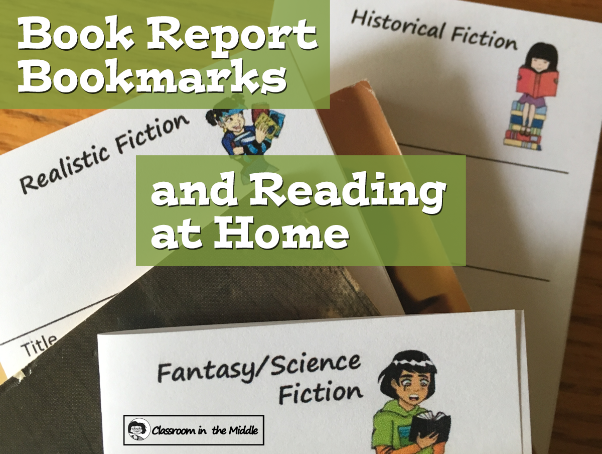 Book Response Bookmarks and Reading at Home