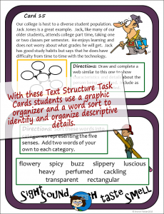 Descriptive Text Structure Task Cards