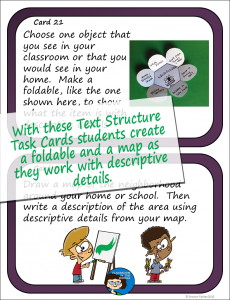 Descriptive Text Structure Task Cards