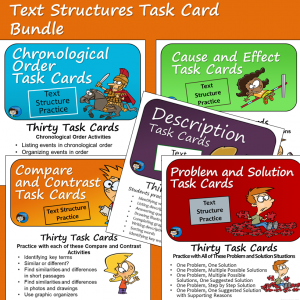 Text Structure Task Cards bundle