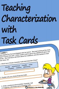 Teaching Characterization with Task Cards