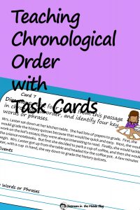 Teaching Chronological Order with Task Cards
