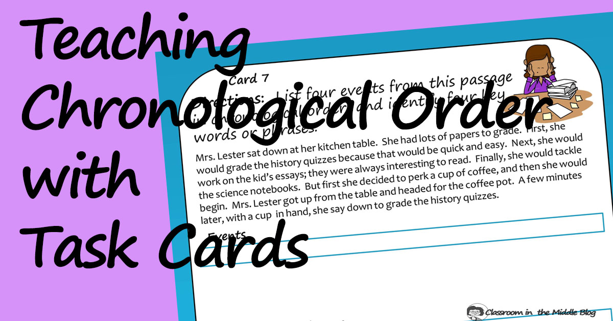 Teaching Chronological Order with Task Cards