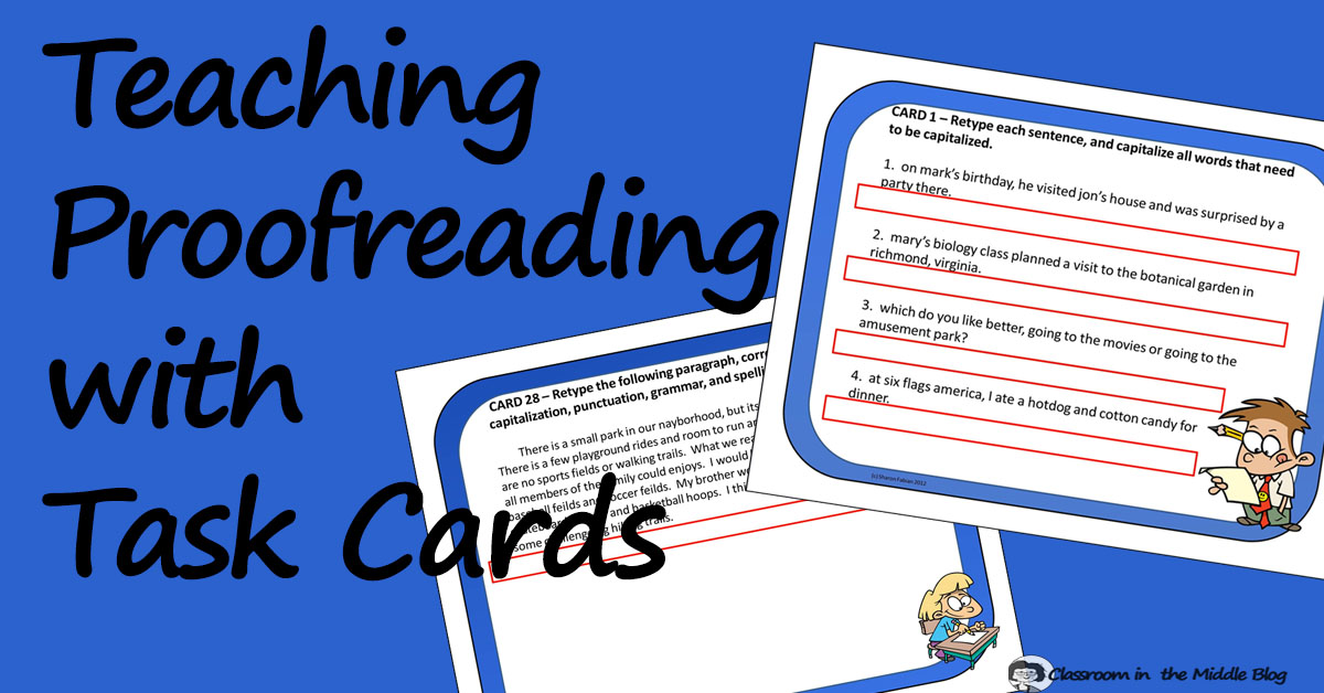 Teaching Proofreading with Task Cards