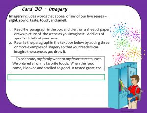 Figurative Language and Imagery Card 30