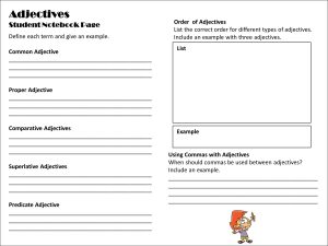 Adjectives Slide Presentation