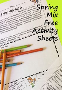 Spring  Mix Free Activity sheets