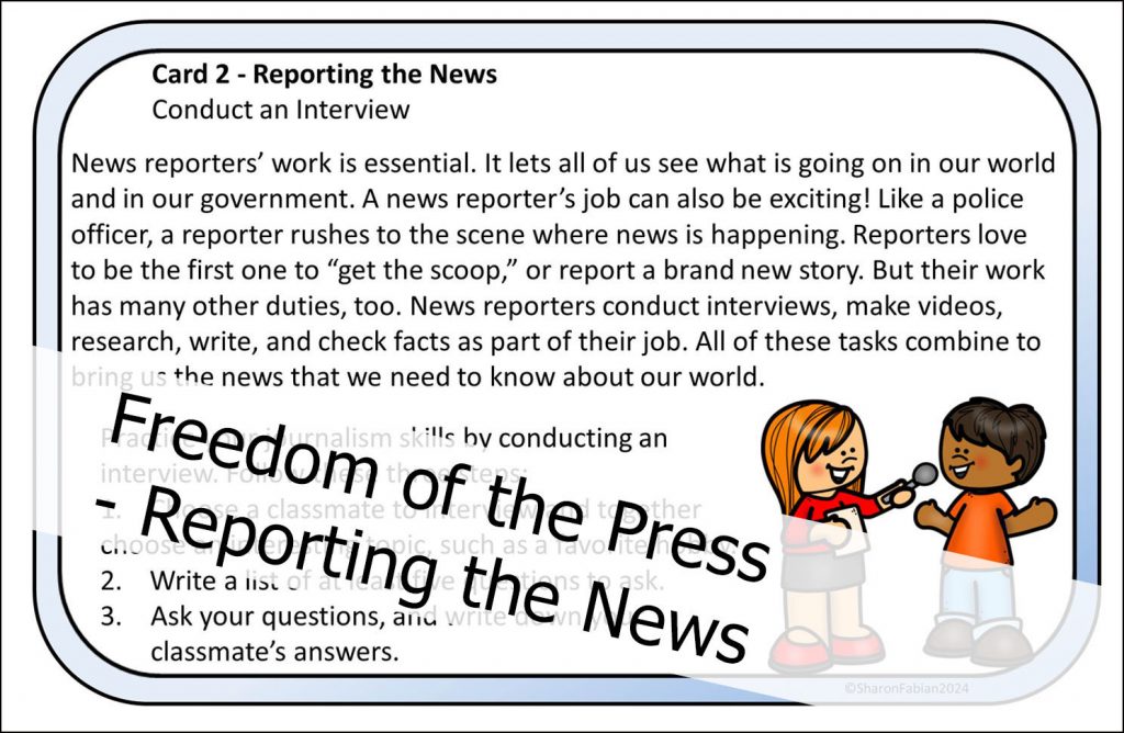 Freedom of the press - reporting the news
